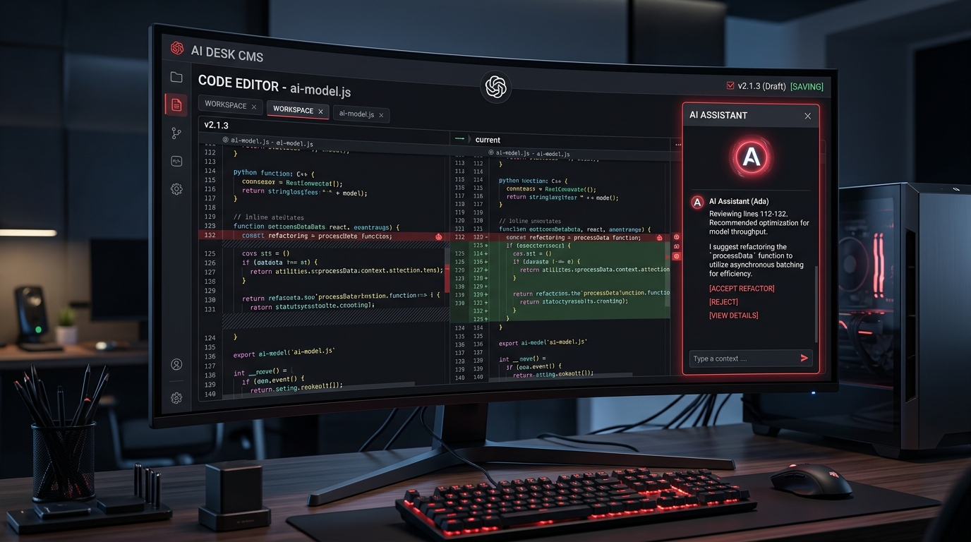 AI Desk tartalomkezelő felület